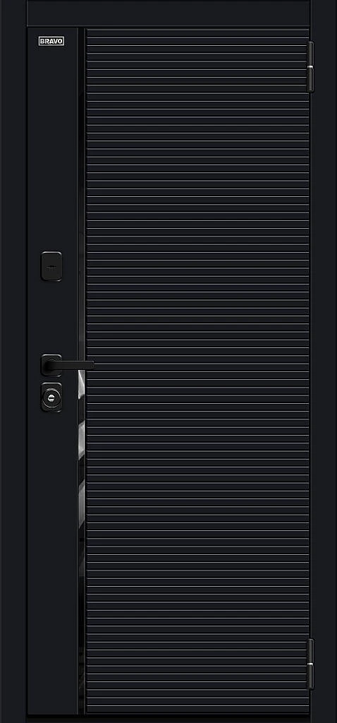 Входная дверь Лайнер/SBlack Black Shell/White Silk BR6163 внешняя сторона